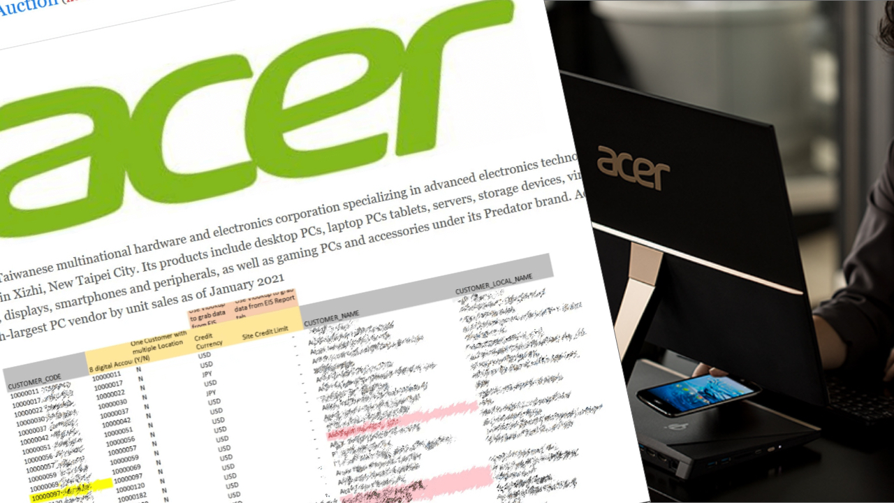 ransomware REvil attacked Acer