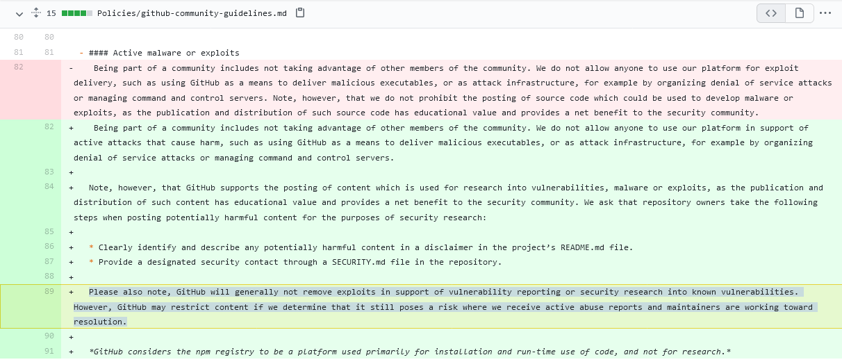 GitHub review exploit policy