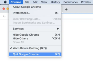 mac quit google chrome