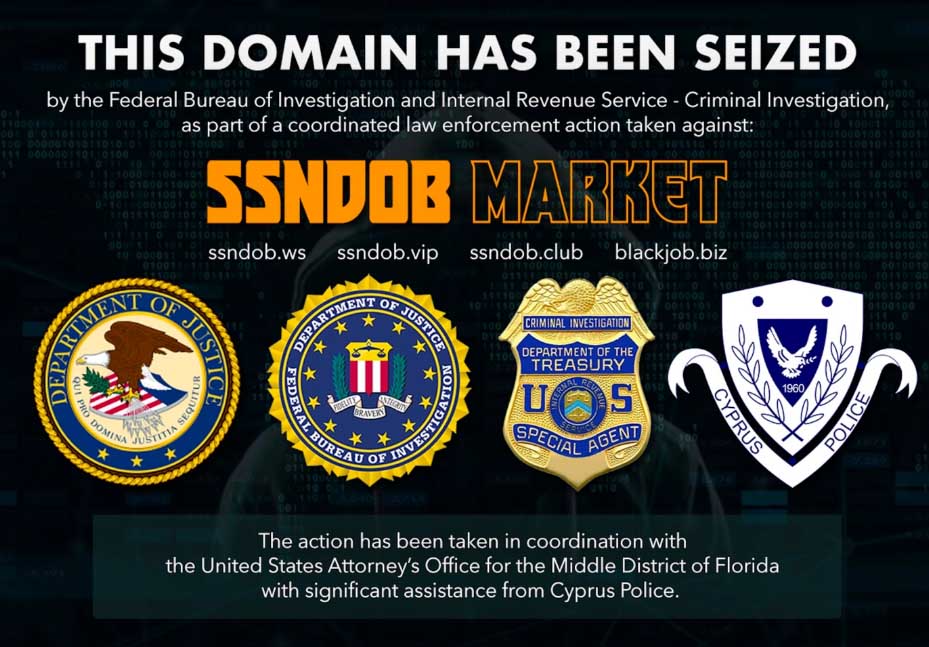 Joint Operation: SSNDOB Personal Data Darknet Market Seized