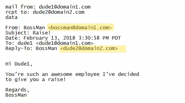 Preventing Email Spoofing - Example 1