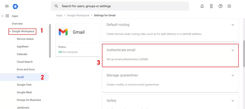 Setup DKIM for Gmail - Prevent Email Spoofing