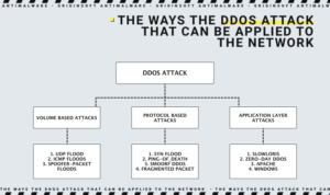 The ways the DDoS attack that can be applied to the network