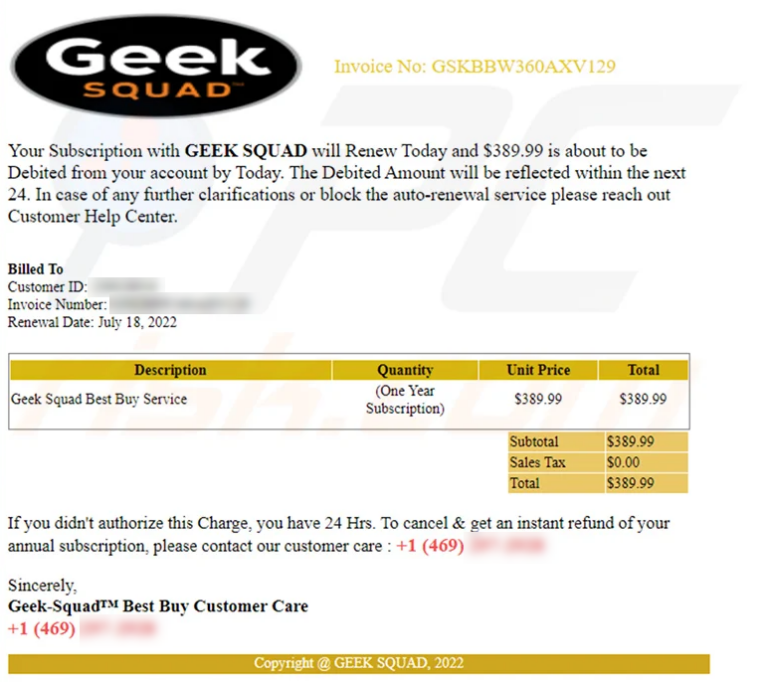 Geek Squad Email Scam What You Need to Know in 2024 Gridinsoft Blog