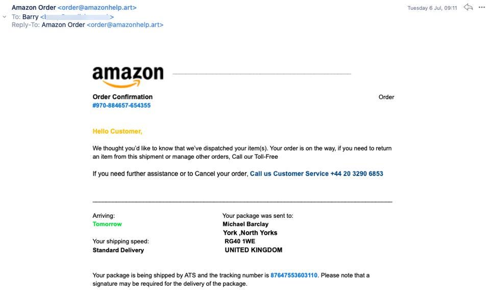 Amazon Email Phishing How to Protect Yourself From Amazon Scam Email? Gridinsoft Blogs