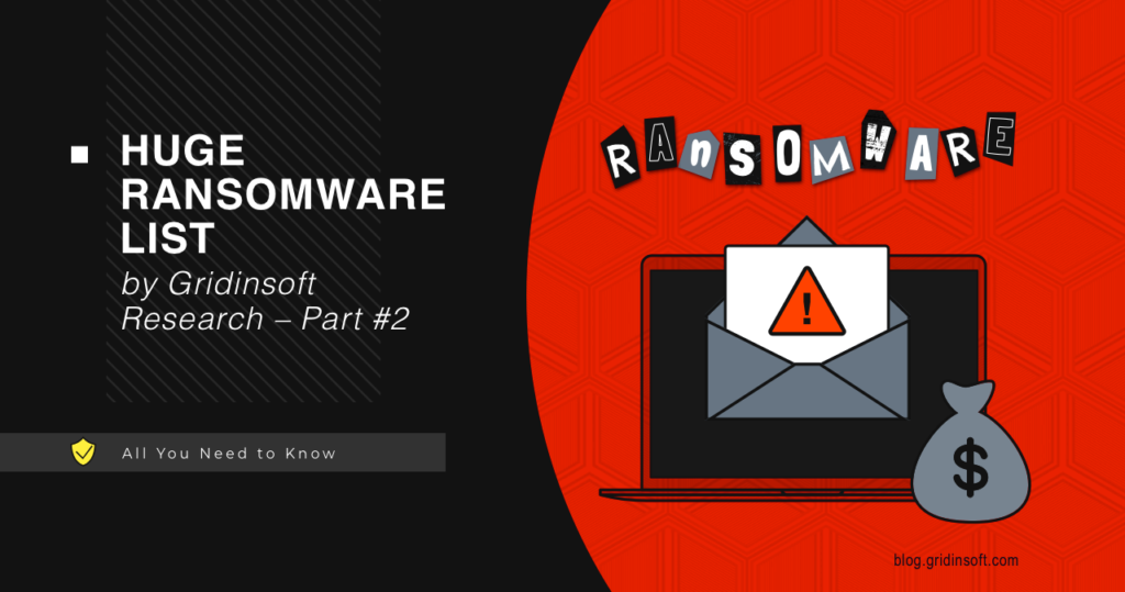 Huge Ransomware List by Gridinsoft Research – Part #2