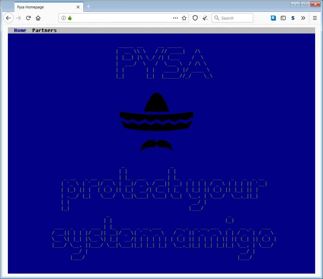 PYSA ransomware Darknet homepage