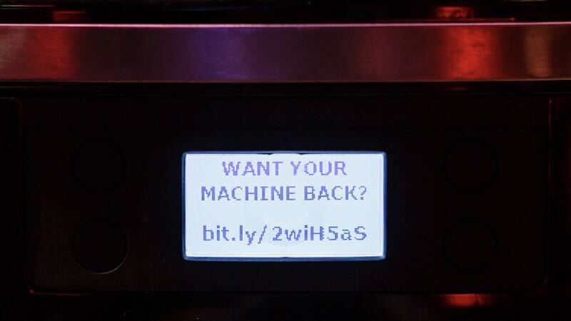 Coffee machine ransomware