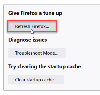 How to reset Firefox