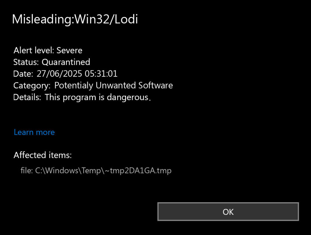 How to Remove Misleading:Win32/Lodi from Windows 11 2 Misleading:Win32/Lodi Virus on Windows 11