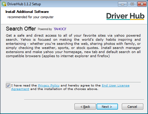 PUABundler:Win32/Rostpay offer Driver Hub