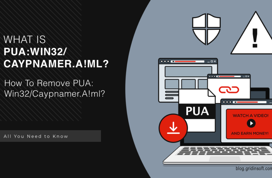 What is PUA:Win32/Caypnamer.A!ml detection?