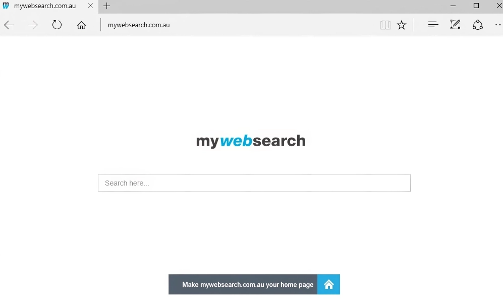Mywebsearch page screenshot
