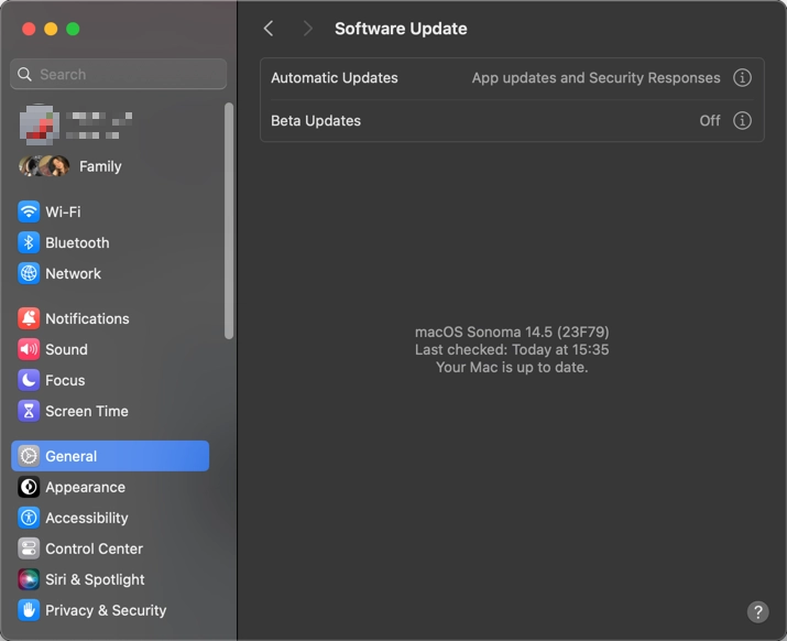 MacOS update