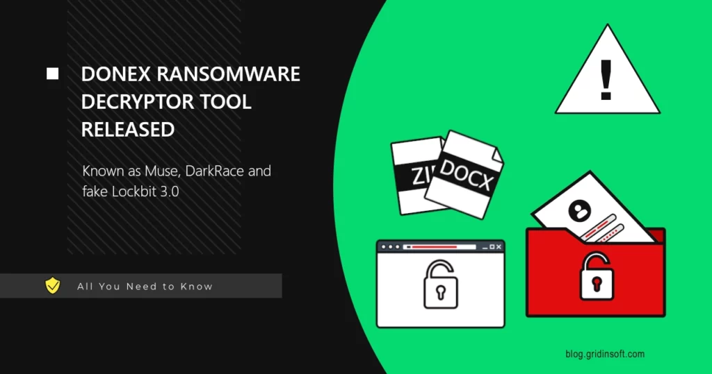 Donex, DarkRace, fake LockBit 3.0 and Muse Ransomware Decryptor Released