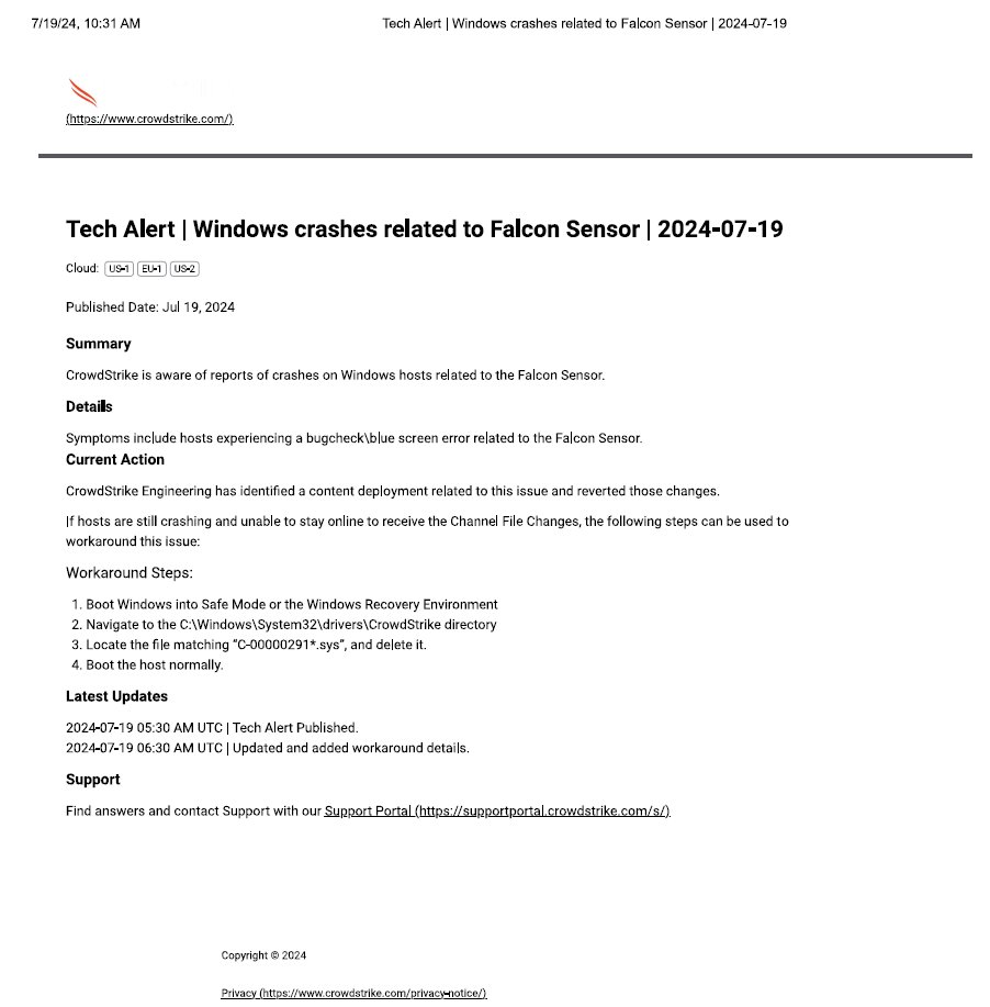 CrowdStrike bug fix guide