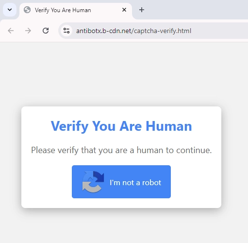 Fake CAPTCHA website