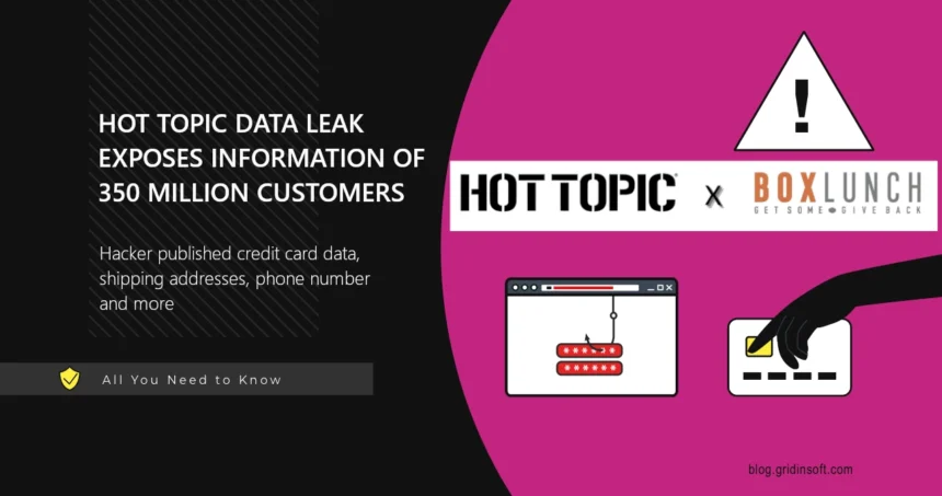 Hot Topic Hacked, Data of 350 Million Customers Leaked