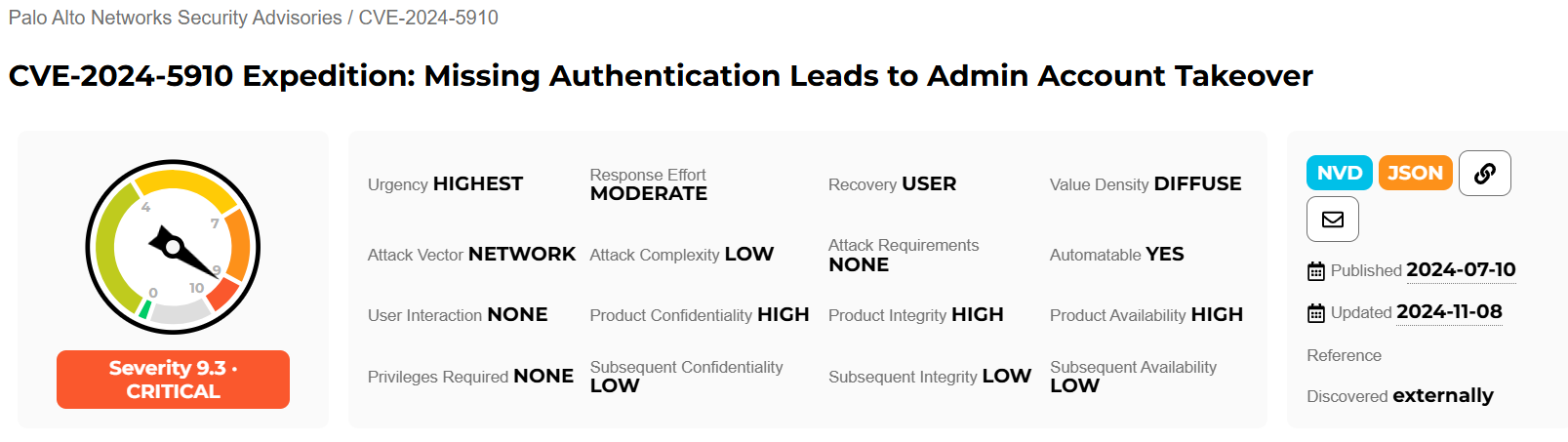 Palo Alto Networks Expedition vulnerability