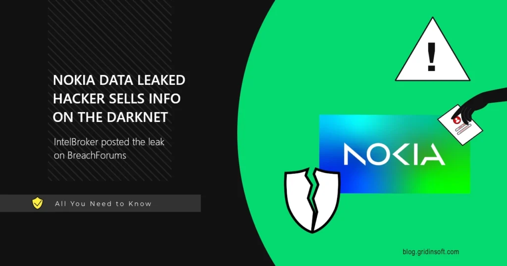 Nokia Data Leaked, Put for Sale on the Darknet