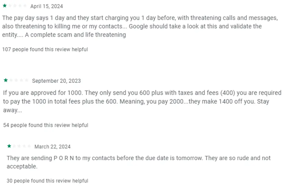 Comments on SpyLoan apps