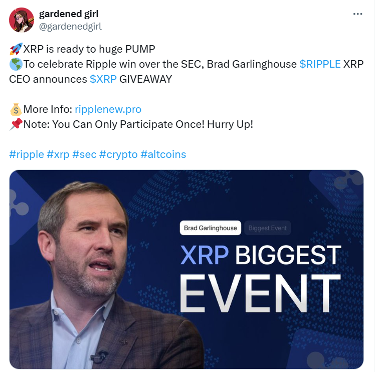 XRP scam twitter