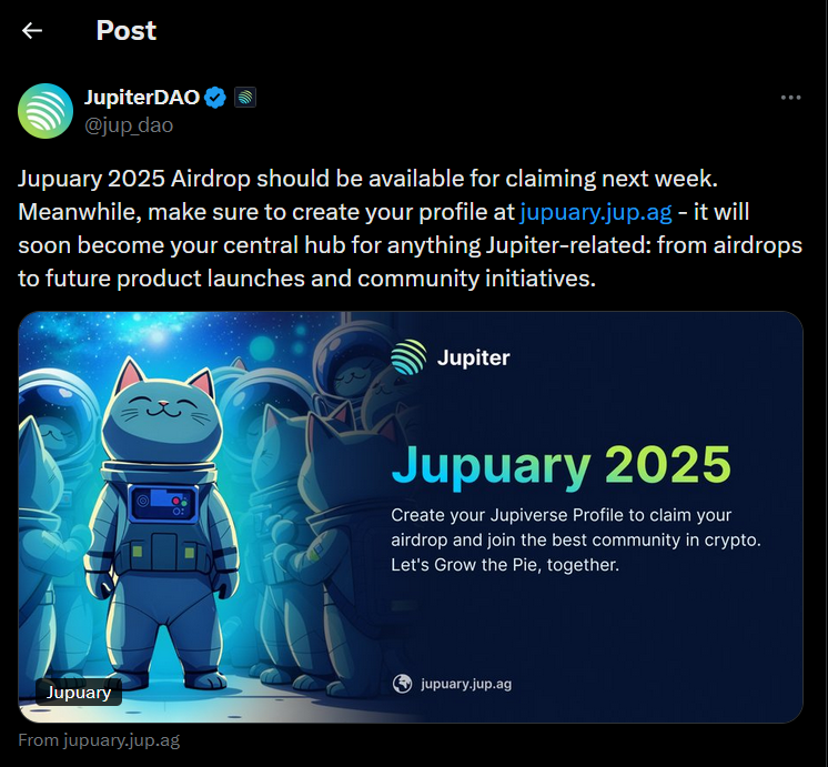 Jupiter airdrop legit