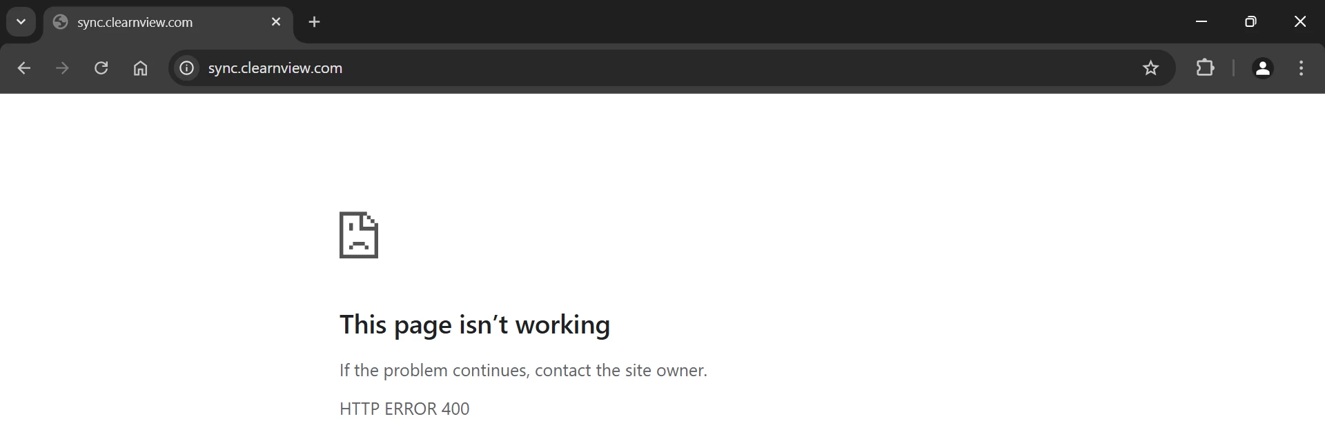404 error sync.clearnview.com