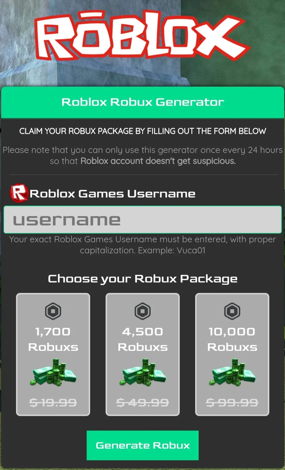 Robux Generator