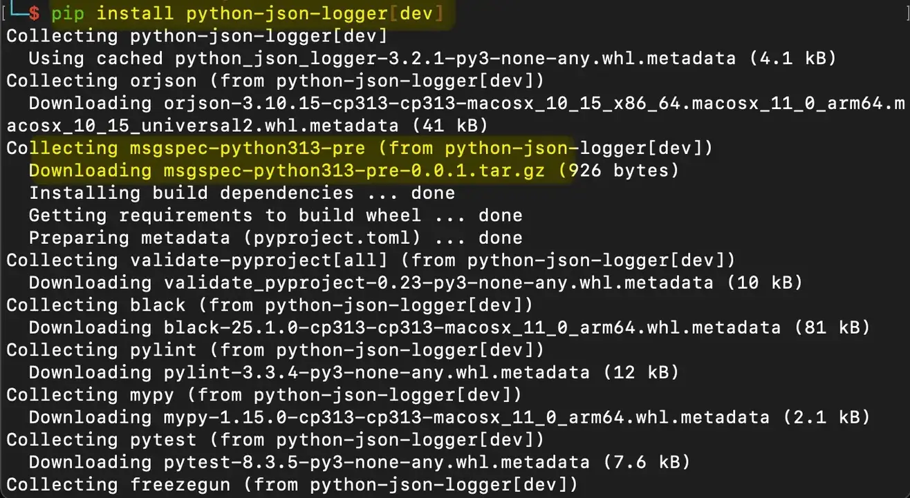 Python JSON Logger vulnerability