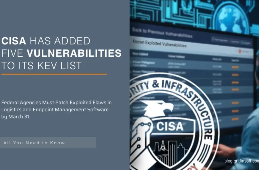 CISA Has Added Five Vulnerabilities To Its KEV List