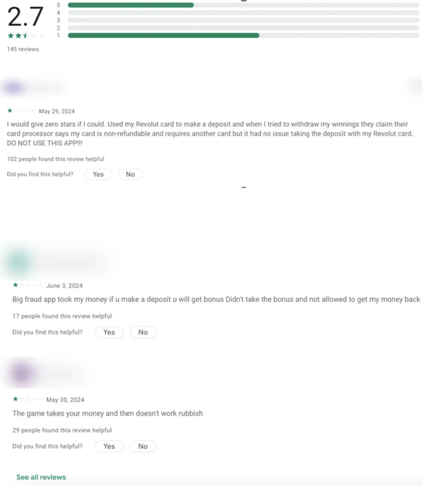Betting Scams: The $164 Billion Industry's Dark Underbelly 3 Screenshot showing multiple user complaints about withdrawal problems on a betting app
