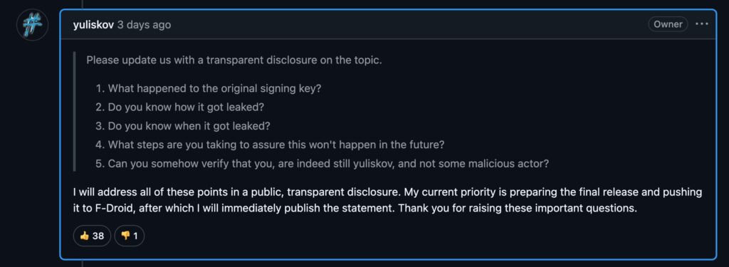 SmartTube YouTube Client Hacked: Your Ad-Free TV App Just Became a Botnet 3 Yuliskov comment