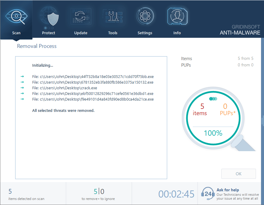 Best Trojan Scanner and Removal Tool Gridinsoft