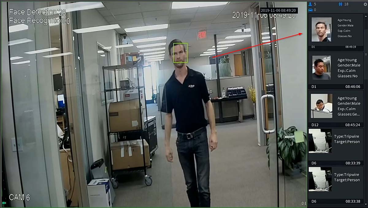 Facial recognition CCTV