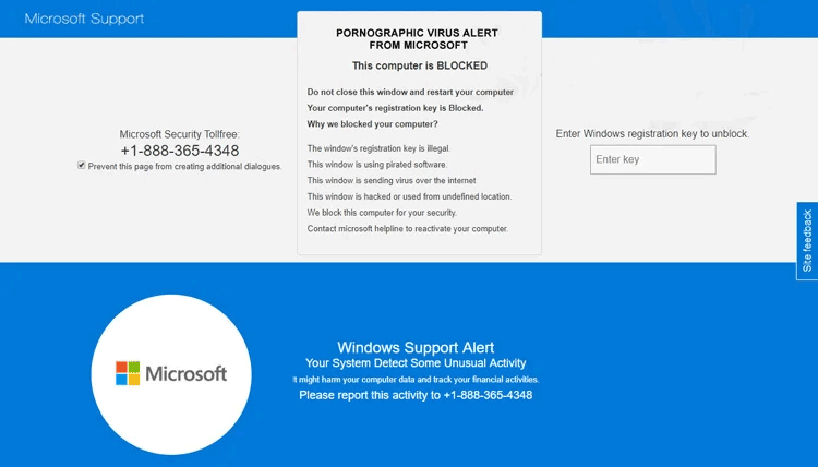 Microsoft support scam