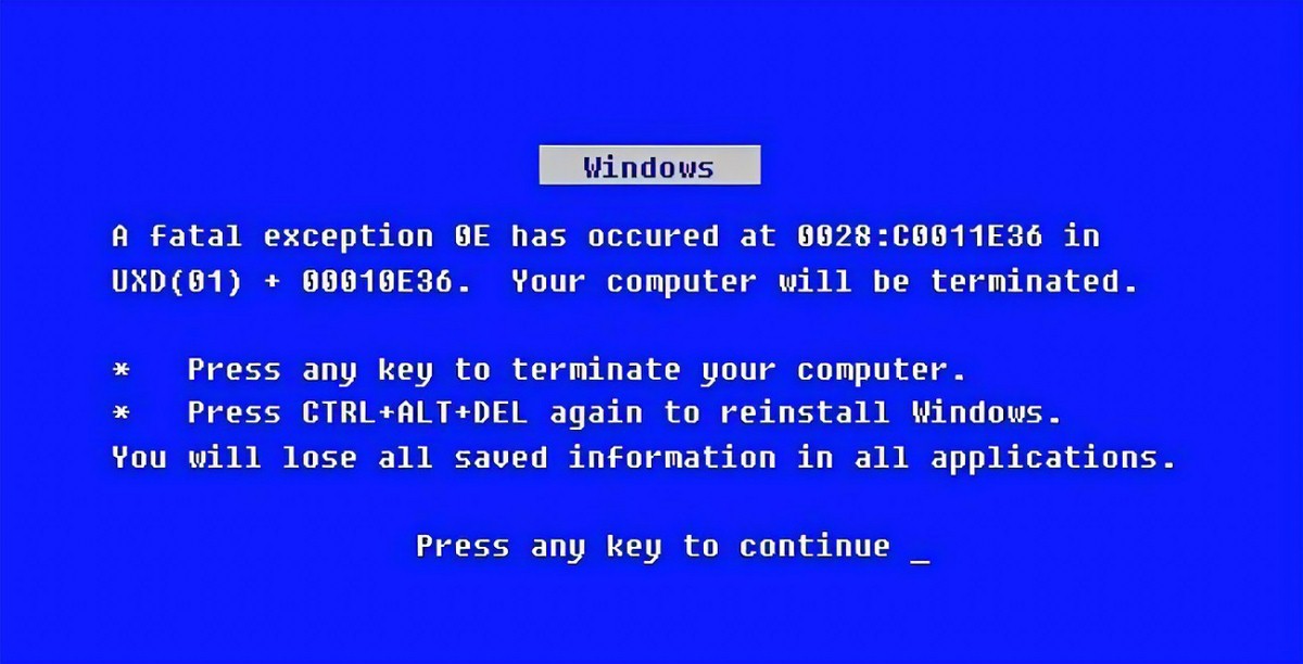 BSOD is a result of hardware and software malfunction after the Chornobyl malware attack
