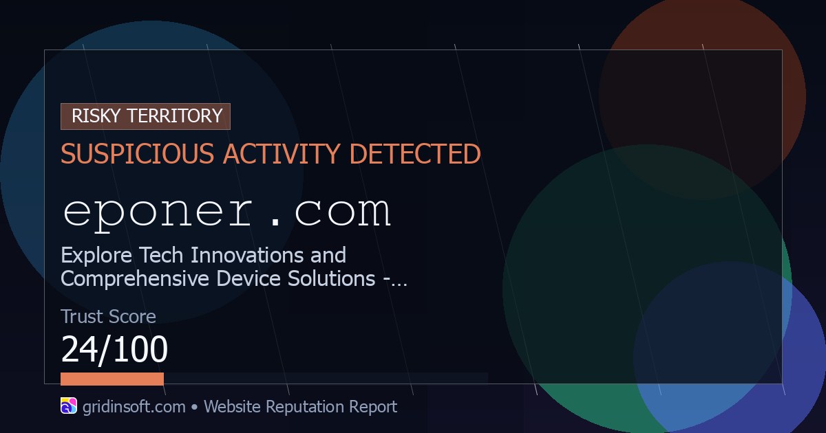 Eponer.com Scam Check: Blacklist Warning (24/100 Trust Score)