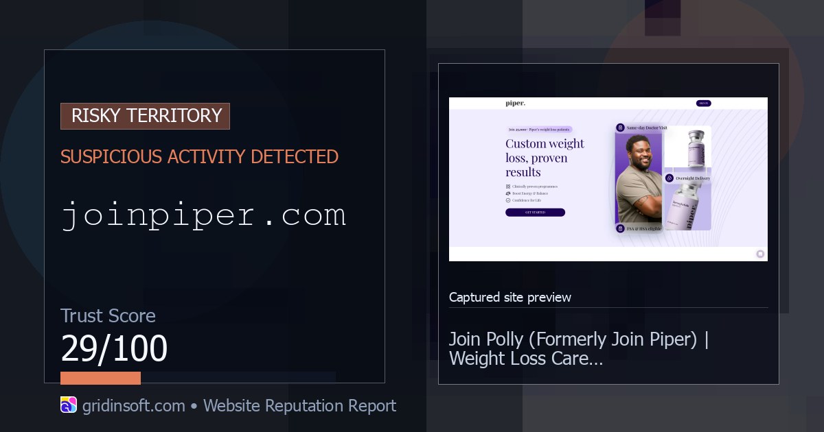 join piper tirzepatide reviews Joinpiper.com Scam Check: Blacklist Warning (29/100 Trust Score)