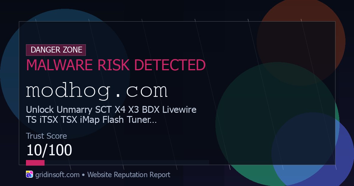Modhog Keycode Modhog.com Malware Warning: Is It Safe? (1/100 Trust Score)