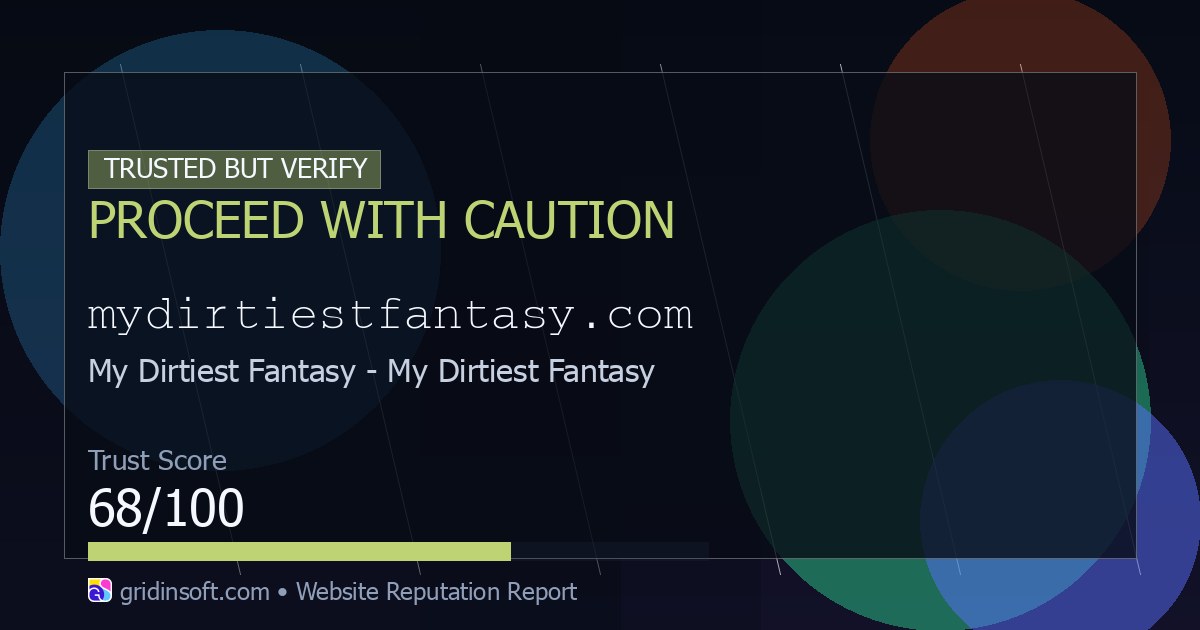 Mydirtiestfantasy.com - Safe or Scam? (68/100 Trust Score)