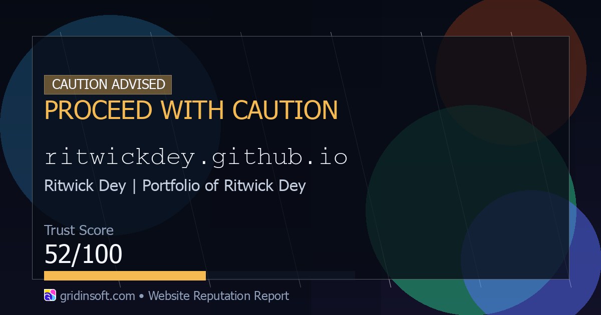 github ritwiz06 Images High Quality Grahic Ritwickdey.github.io - Safe or Scam? (52/100 Trust Score)