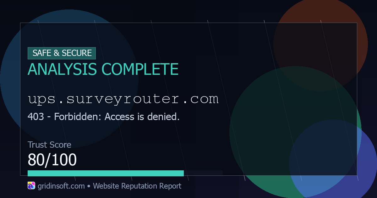 Ups.surveyrouter.com Review: Safe or Legit? (79/100 Trust Score)