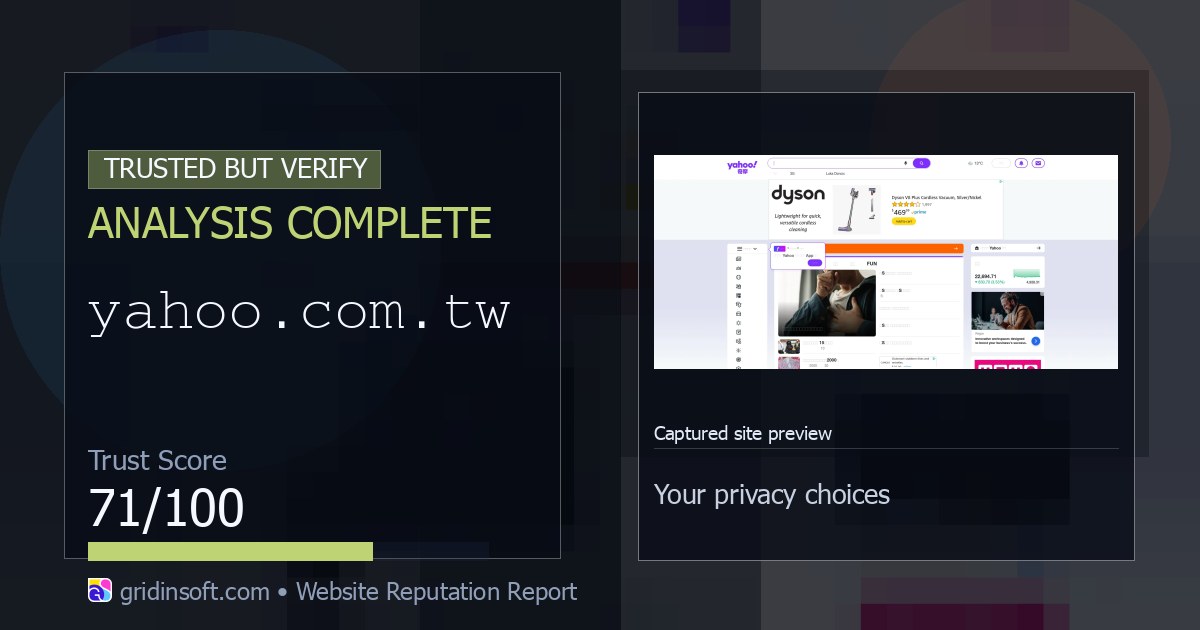 Yahoo.com.tw – Safe or Scam? Phishing Warning (1/100)