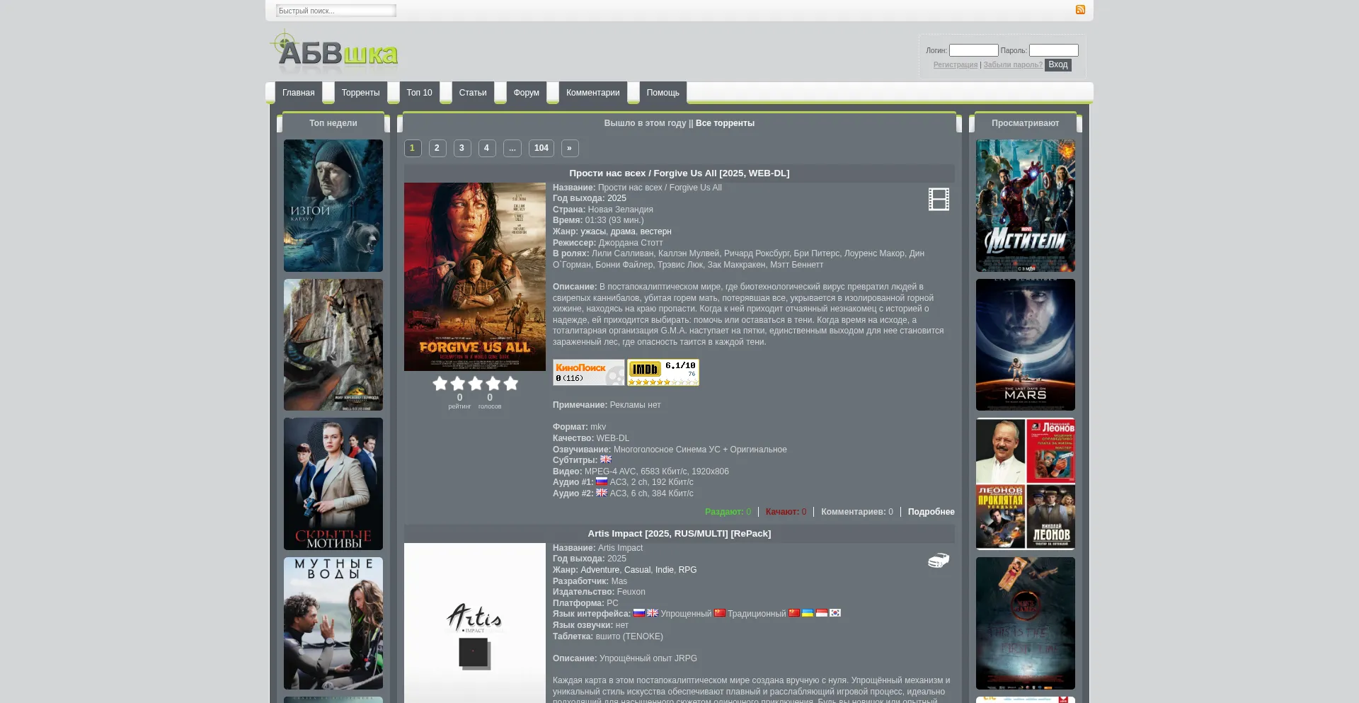 Website screenshot of 0.abvshka.com