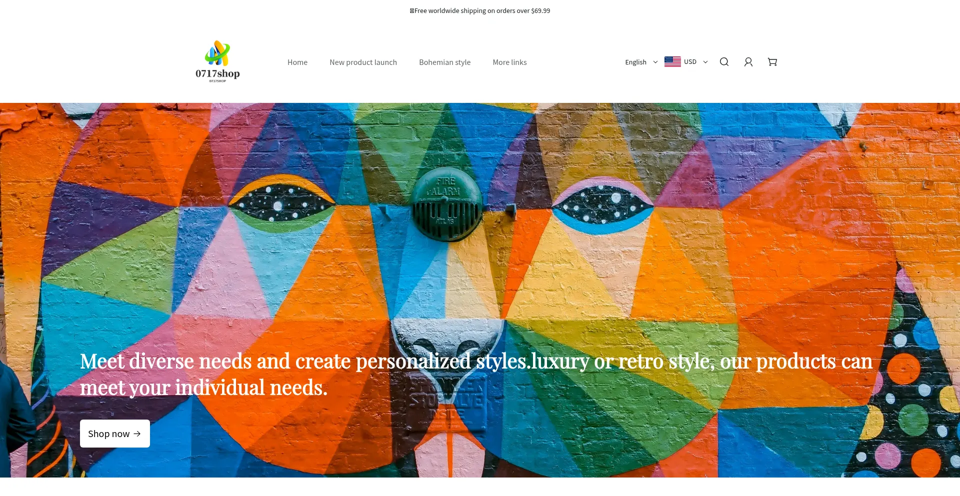 Website screenshot of 0717shop.com