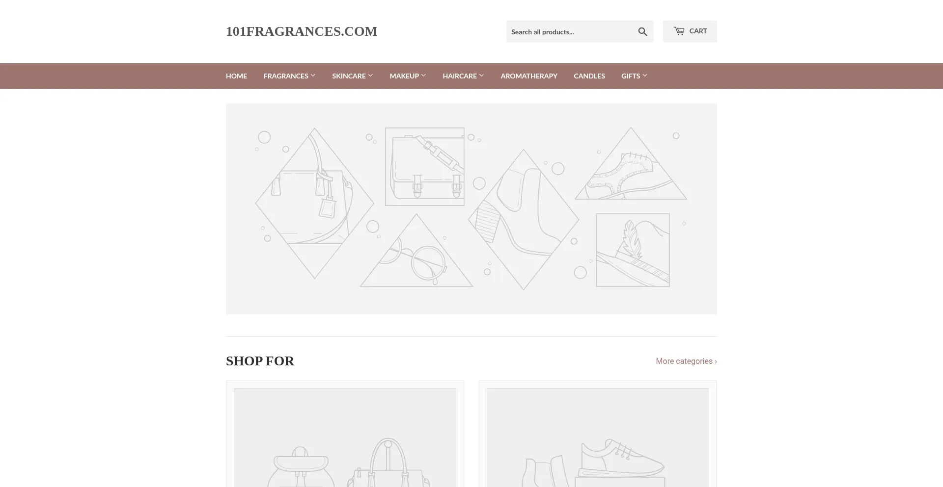 Website screenshot of 101fragrances.com