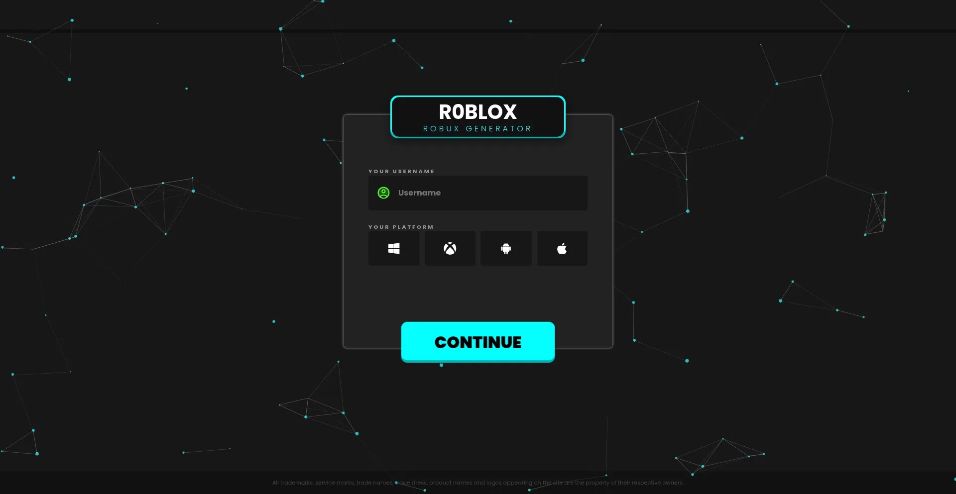 Website screenshot of 1030.pro
