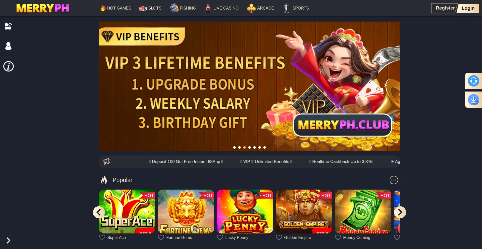 Website screenshot of 122merryph.com
